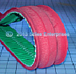 Linatex Covered Urethane Timing Belt With Surface Grooves Per Customer Specifications