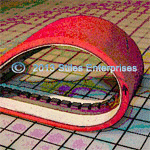 2 Inch Wide Bottle Unscrambler Belt Covered With Spliced Linatex 