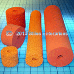 Assorted Orange Sponge Rubber  Tubes