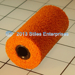 Orange Sponge Rubber Label Roller With Core