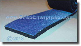 Blue Lycra On Black Sponge