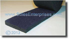 Navy Fabric On Black Sponge